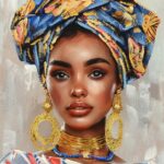 Πίνακας σε καμβά Turban 3D Inart 80x3x80εκ κωδ. 0060-296-000057