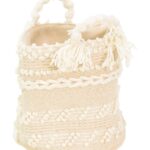 Διακοσμητικό καλάθι Fombra Inart βαμβάκι-woven σε εκρού απόχρωση Φ25x25εκ κωδ. 0060-302-000054