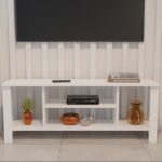 Έπιπλο τηλεόρασης Seref pakoworld σε λευκή απόχρωση 120x30x47εκ κωδ. 0060-321-000124