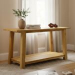 Κονσόλα Decoza pakoworld teak ξύλο σε φυσική απόχρωση 140x40x80εκ κωδ. 0060-343-000086