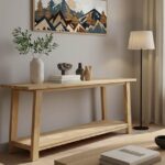 Κονσόλα Decoza pakoworld teak ξύλο σε φυσική απόχρωση 200x40x80εκ κωδ. 0060-343-000087