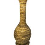 Διακοσμητικό βάζο Strail Inart banana rope σε φυσική απόχρωση Φ40x100εκ κωδ. 0060-343-000096