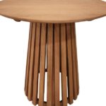 Τραπέζι Kenda I pakoworld mindi ξύλο σε φυσική απόχρωση Φ80x75εκ κωδ. 0060-343-000117