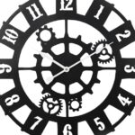 Ρολόι τοίχου Idanst Inart μέταλλο σε μάυρη απόχρωση 47x2x47εκ κωδ. 0060-351-000001