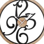 Ρολόι τοίχου Confu Inart μέταλλο σε μαύρη απόχρωση 50x2.5x50εκ κωδ. 0060-351-000002