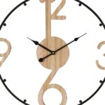 Ρολόι τοίχου Broda Inart μέταλλο σε μαύρη απόχρωση 50x3x50εκ κωδ. 0060-351-000020