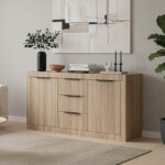 Μπουφές Doha pakoworld σε sonoma απόχρωση 150x45x80.5εκ κωδ. 0060-361-000100