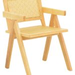 Πολυθρόνα Winslow pakoworld rubberwood-rattan σε φυσική απόχρωση 51x54x80εκ κωδ. 0060-382-000010