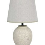 Επιτραπέζιο φωτιστικό Lurata Inart Ε27 κεραμικό σε μπεζ απόχρωση Φ26x38εκ κωδ. 0060-387-000001