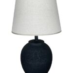 Επιτραπέζιο φωτιστικό Lurata Inart Ε27 κεραμικό σε μαύρο-μπεζ απόχρωση Φ26x38εκ κωδ. 0060-387-000002