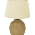 Επιτραπέζιο φωτιστικό Lurata Inart Ε27 κεραμικό σε γκρι antique-μπεζ απόχρωση Φ26x38εκ κωδ. 0060-387-000003