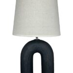 Επιτραπέζιο φωτιστικό Archo Inart Ε27 κεραμικό σε μαύρο-μπεζ απόχρωση Φ30x45εκ κωδ. 0060-387-000008