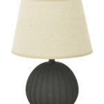 Επιτραπέζιο φωτιστικό Melanie Inart Ε14 κεραμικό σε μαύρο- μπεζ απόχρωση Φ22x30εκ κωδ. 0060-387-000014