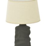 Επιτραπέζιο φωτιστικό Wabbi Inart Ε27 κεραμικό σε μαύρο-μπεζ απόχρωση Φ28x41εκ κωδ. 0060-387-000017