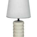 Επιτραπέζιο φωτιστικό Graike Inart Ε27 κεραμικό σε μπεζ απόχρωση Φ26x37εκ κωδ. 0060-387-000019