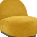 Πολυθρόνα περιστρεφόμενη Zenny pakoworld υφασμα κίτρινο 64x85x68εκ κωδ. 0060-392-000011