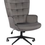 Καρέκλα γραφείου διευθυντή Lobima pakoworld περιστρεφόμενη ανθρακί βελούδο 71x68x104εκ κωδ. 0060-393-000021