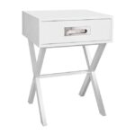 WICK Κομοδίνο Άσπρο Λάκα MDF κωδ. 0706-Ε-00023022