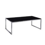 ACTION Τραπεζάκι Σαλονιού - Καθιστικού 120x60cm Inox - Μαυρό Γυαλί 8mm κωδ.0706-Ε-00023139
