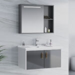 Σετ Επίπλου ISABEL 80cm. Κόντρα Πλακέ Θαλάσσης (PLYWOOD) χρ.WHITE/ANTHRACITE 9SISA080WHAN