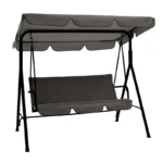 Κούνια κήπου Globo pakoworld μέταλλο μαύρο-ύφασμα γκρι 170x110x153εκ. κωδ. 0060-219-000010