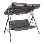 Κούνια κήπου Globo pakoworld μέταλλο μαύρο-ύφασμα σε ανθρακί απόχρωση 170x110x153εκ κωδ. 0060-407-000001