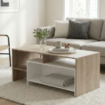 Τραπέζι σαλονιού Consa pakoworld sonoma - λευκό 120x60x52.8εκ κωδ. 0060-230-000141