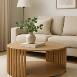 Τραπέζι σαλονιού Heavenly pakoworld MDF φυσικό Φ83x38εκ κωδ. 0060-260-000012