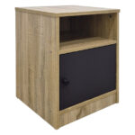 Κομοδίνο Lenea pakoworld sonoma-ανθρακί 40x40x50εκ κωδ. 0060-383-000134