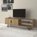 Έπιπλο τηλεόρασης Foot Megapap χρώμα φυσικό οξιάς 160x35x49εκ. κωδ. 0711-0123205