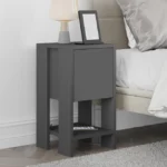 Κομοδίνο Ema Megapap χρώμα ανθρακί 30x30x55εκ. κωδ. 0711-0207528