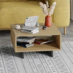 Τραπεζάκι σαλονιού Hola Megapap χρώμα sapphire oak - ανθρακί 60x60x32εκ. κωδ. 0711-0207543