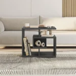 Τραπεζάκι βοηθητικό Labirent Megapap χρώμα ανθρακί 54x40x45εκ. κωδ. 0711-0213983