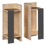 Κομοδίνο Elos Megapap σετ 2 τεμαχίων χρώμα sapphire oak - ανθρακί 25x27x60εκ. κωδ. 0711-0214119