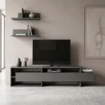 Έπιπλο τηλεόρασης Gara Megapap χρώμα ανθρακί 180x29,8x42εκ. κωδ. 0711-0214143