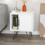 Κομοδίνο Glynn Megapap χρώμα λευκό 50,2x44,6x60εκ. κωδ. 0711-0214148