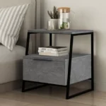 Κομοδίνο Pal Megapap χρώμα γκρι ρετρό 45x40x50εκ. κωδ. 0711-0214311
