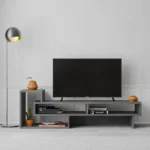 Έπιπλο τηλεόρασης Tetra Megapap χρώμα γκρι ρετρό 136,7x40x42εκ. κωδ. 0711-0214360
