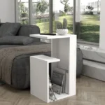 Τραπεζάκι βοηθητικό Rosana Megapap χρώμα λευκό 35x29,5x60εκ. κωδ.0711-0215985